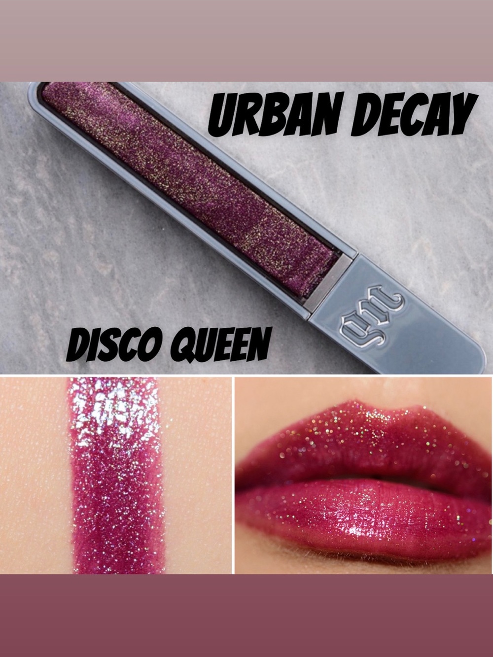 🍒BOGO50%🍒 🆕💜URBAN DECAY: “DISCO QUEEN” HD Hi-Fi Shine Ultra Doux Gloss